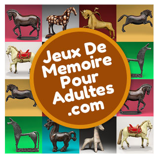 Jeu de société de mémoire en ligne pour les seniors, personnes âgées et les adultes: Les chevaux