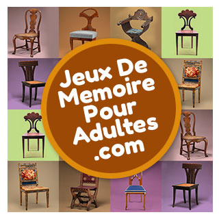 Jeux de mémoire gratuit pour les adultes et les personnes âgées niveau difficile avec 30 cartes: Chaises